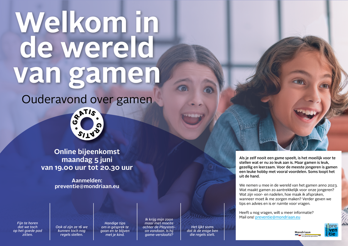 Flyer Ouders Gamen Preventie